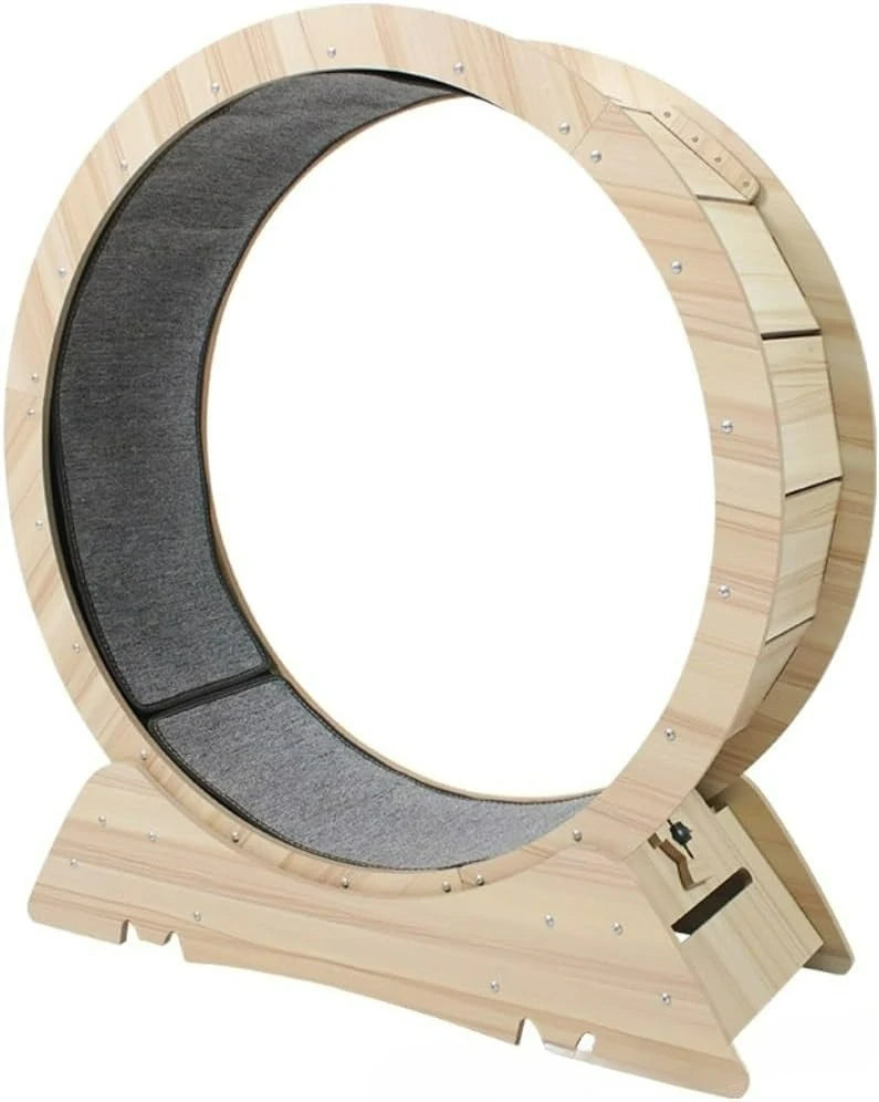 Silent Cat Exercise Wheel with Safety Guard | 360° Whisker-Friendly Treadmill for Indoor Cats | Space-Saving Cat Running Wheel