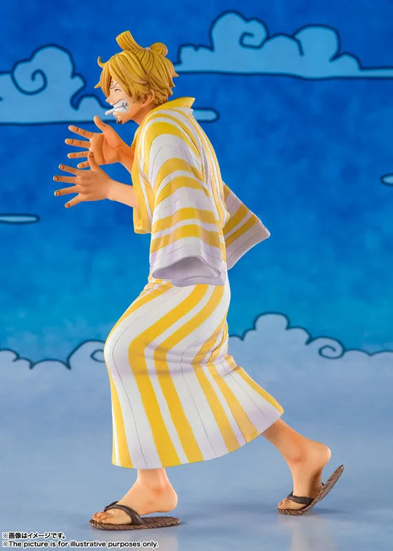 In Stock BANDAI Original Figuarts ZERO ONE PIECE Vinsmoke Sanji Wano Country Sangoro Anime Figure Birthday Present Toy Gifts