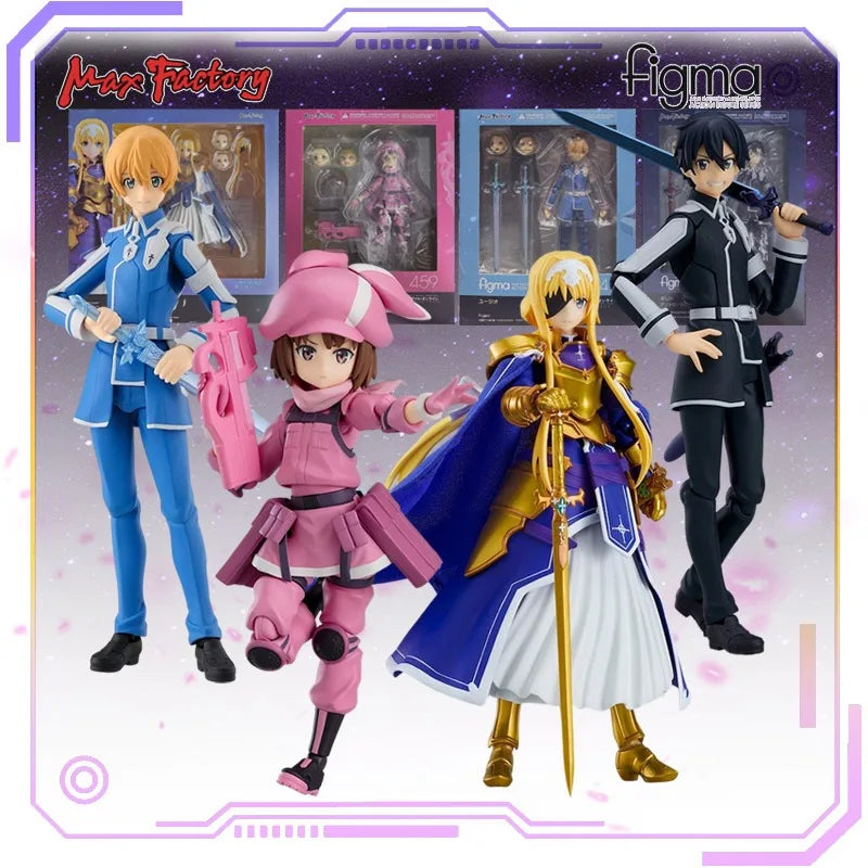 Max Factory Original Figma Series Sword and Sword God Domain Kirito Ren/Yujio/Lian Toy Movable Model Knight Collection Gift