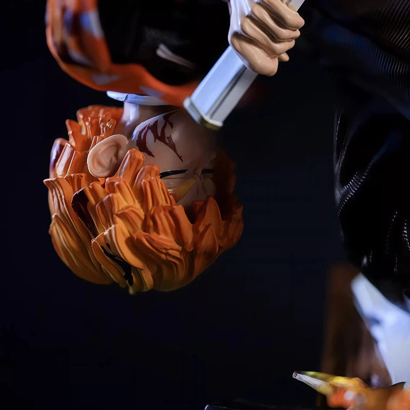 28cm Demon Slayer Agatsuma Zenitsu Thunder God Ver Anime Figure Collectible Figurine Desktop Decoration Gift For Anime Fans
