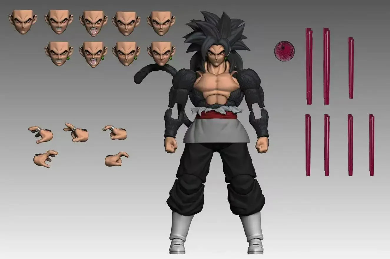 Black Hole Model Super Saiyan Super Five Goku White Hair Super Four Goku Black Hair Can Activity 1/12 SHF Dragon Ball Figure