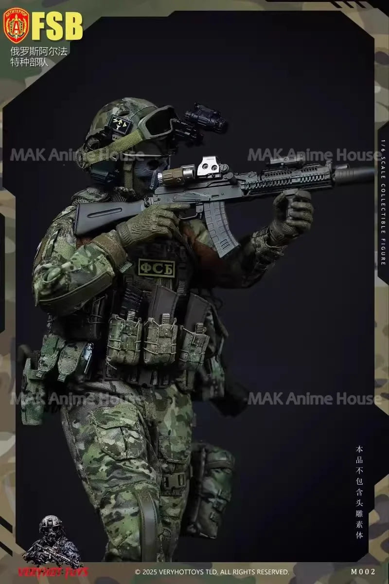 VERYHOT M002 1/6 Russian Alpha Special Forces Clothing Accessories Set Model Fit 12''Male Soldier Action Figure Body Doll