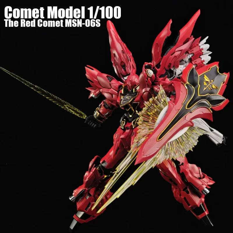 In Stock COMET Model MSN-06S MG 1/100 White Wolf The Red Comet Sinanju GK Sytle Assembly Model Kit Plastic Action Figure Toy