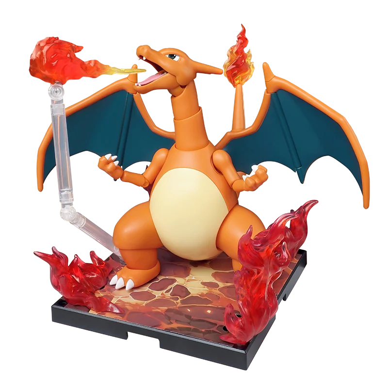 New Blokees Blockman Pokemon Genuine Toys Charizard Ceruledge Assemble Figure Model Decor Anime Figurine Collect Toys Gifts