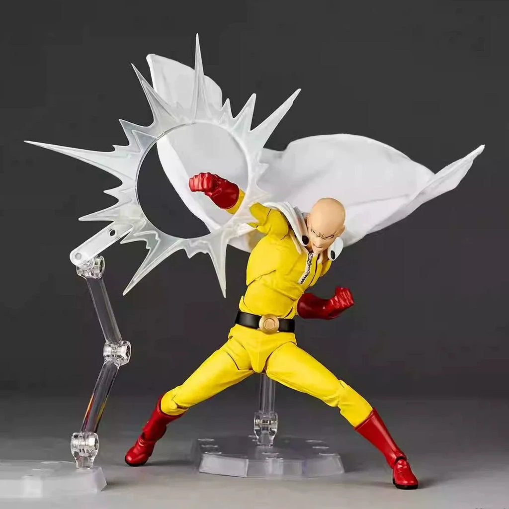 16cm One Punch Man Kaiyodo NR099 Anime Figures Saitama Deluxe Version Action Figure Statue Model Doll Collection Toys Gifts