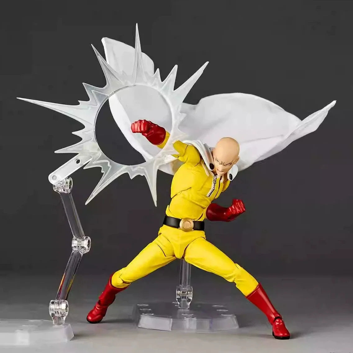 16cm One Punch Man Kaiyodo NR099 Anime Figures Saitama Deluxe Version Action Figure Statue Model Doll Collection Toys Gifts