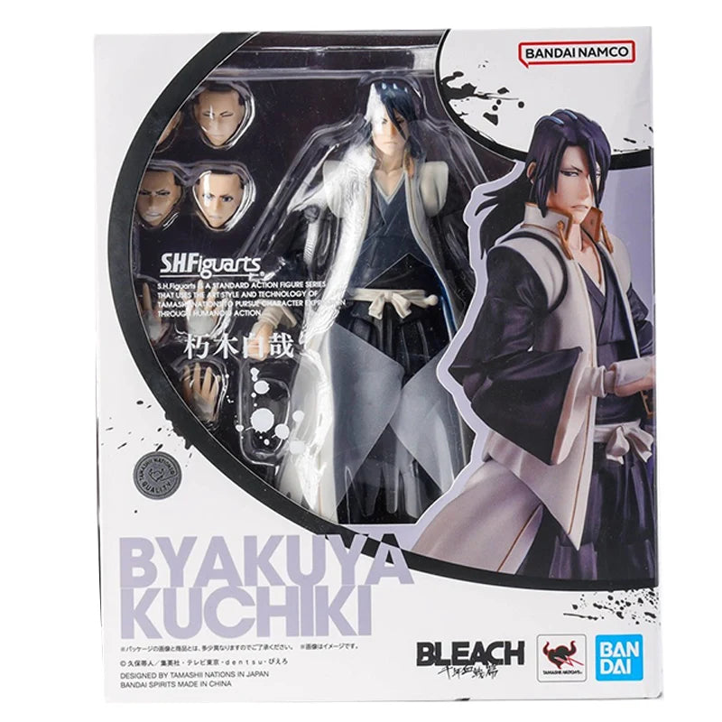 Bandai Original SHF BLEACH Ichigo Kurosaki Toushiro Hitsugaya Byakuya Kuchiki Kenpachi Zaraki Renji Abarai Anime Figur Modell Spielzeug