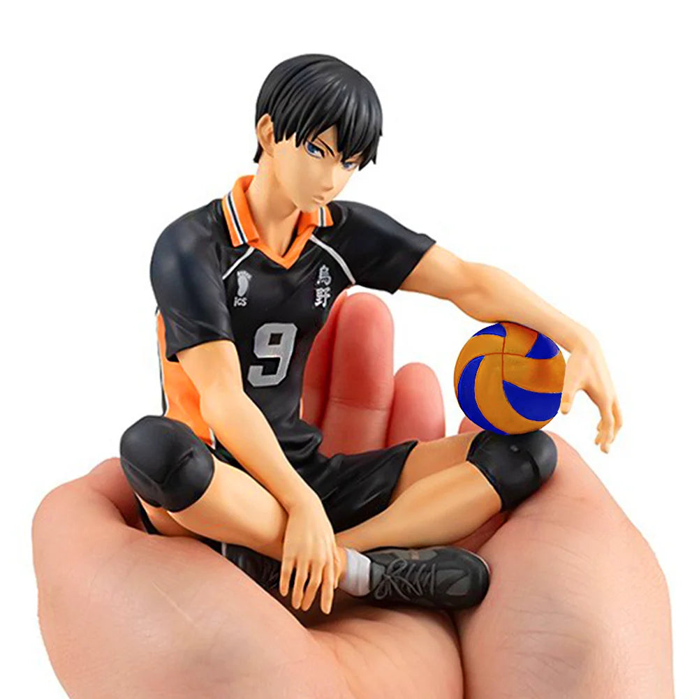 Anime Shoyo Hinata Tobio Kageyama Figure Sitting Pose Action Figure PVC model desktop ornaments Collection child toy Gifts 10cm