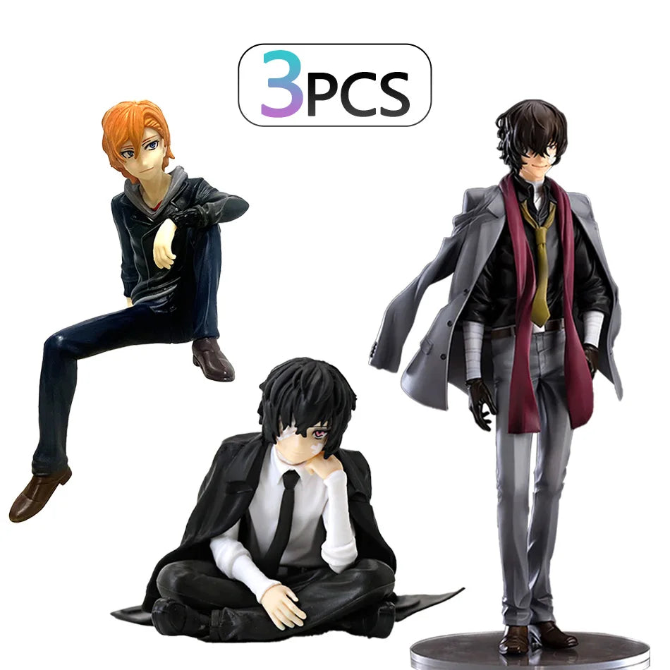Anime Bungo Stray Dogs Nakahara Chuya Figur Dazai Osamu Actionfiguren Noodles Press Modell PVC Sammlerspielzeug Geburtstagsgeschenke