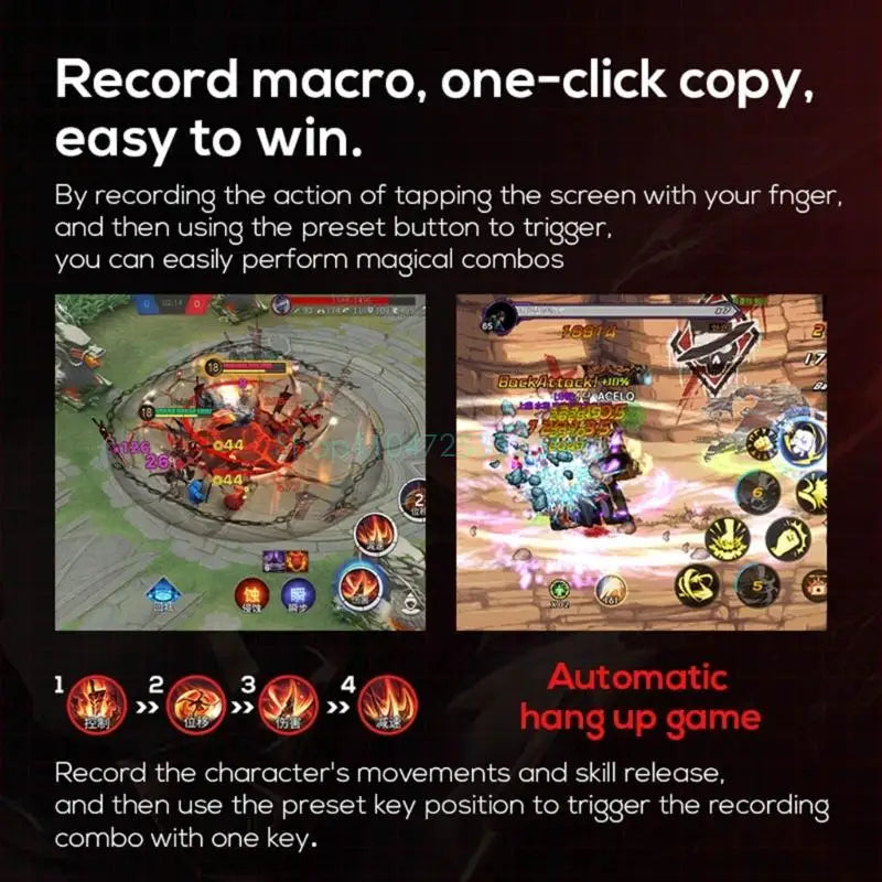 Universal Mobile Game Controller with 5.0 Universal Joystick for Android/iOS Phones, Remappable Buttons & Ergonomic Design