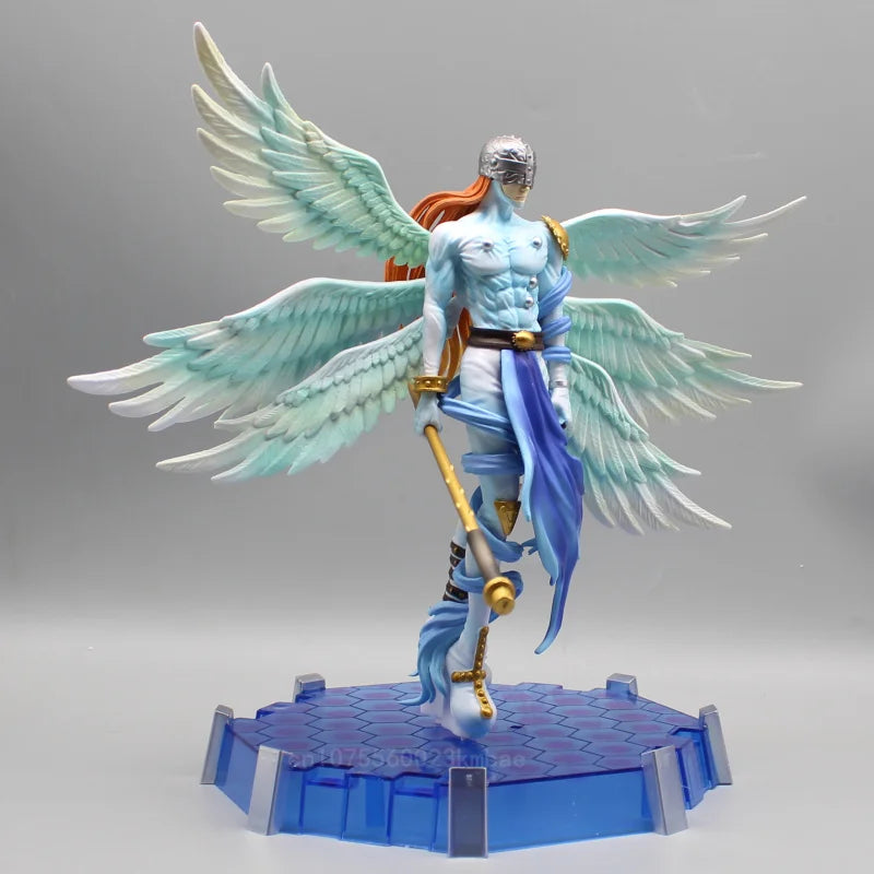 Digimon Anime Figuren Digital Monster Angewomon Figur Angemon Modell 28cm Statue Spielzeug Sammlung Desktop Dekoration Kinder Geschenk