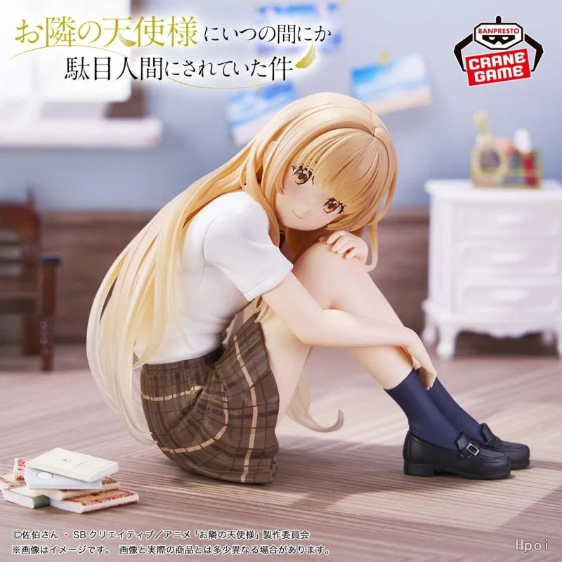 Original BANDAI The Angel Next Door Spoils Me Rotten Shiina Mahiru Hand Figure Model Anime Character Ornament Gift Collection