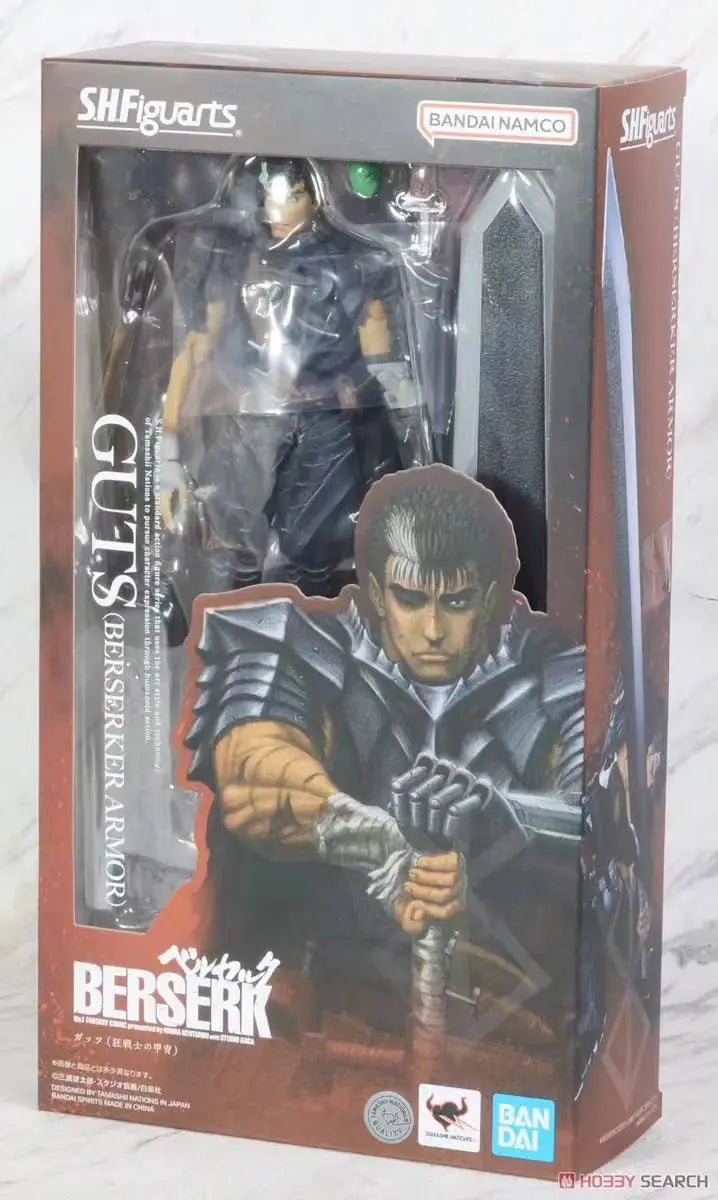 Bandai Berserk Anime Figur Guts Action Figur Spielzeug für Jungen Mädchen Kinder Weihnachtsgeschenk Sammlermodell
