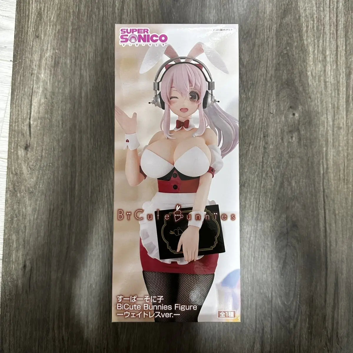 Original Furyu Bicute Bunnies Soniconi Super Sonico Pearl White Ver. Kawaii Action Figure Anime Pvc Model Collectible Gifts Toys