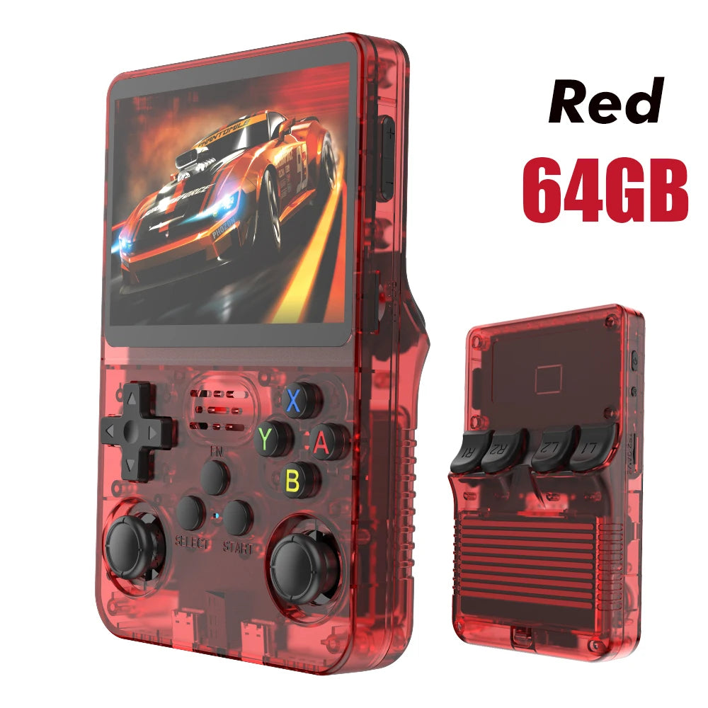 R36S Retro Handheld Video Game Console Linux ARKOS System 3.5 Inch IPS Screen 128G 64G Preloaded Games Portable Pocket Player