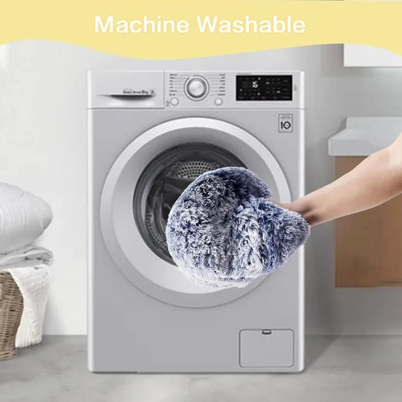 Calming Donut Dog Bed, 45 Inches Round Fluffy Dog Beds for Extra Large Dogs, Anti-Anxiety Plush Dog Bed, Washable Pet Bed