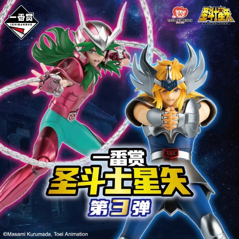 New in Stock Bandai Saint Seiya Reward of The First Draw 3 Play Gold Saint Hyoga Shun Athena Figurine Gift