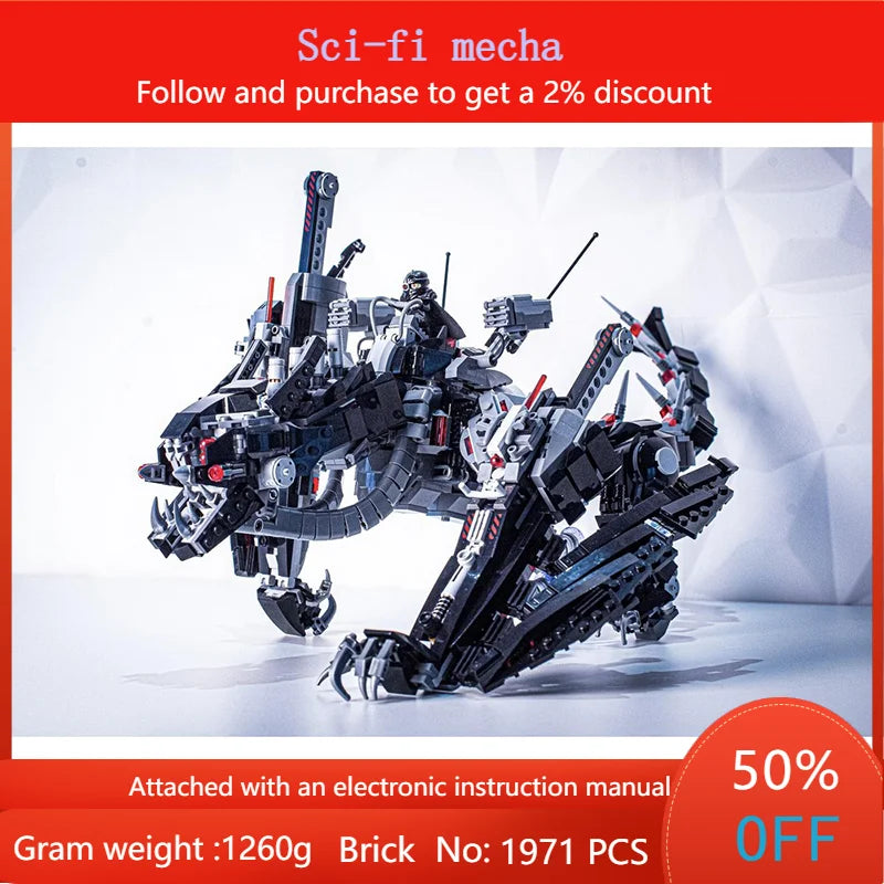 1971 Parts MOC Building Block Model Sci Fi Mecha Toy For Boys Adults Children Christmas Gift Creative Construction Set