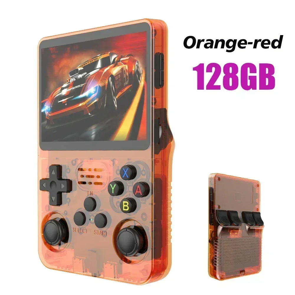 NEW Green R36S Retro Handheld Video Game Console Linux System 3.5 Inch IPS Screen Portable Pocket Video Player 64GB 128G Games