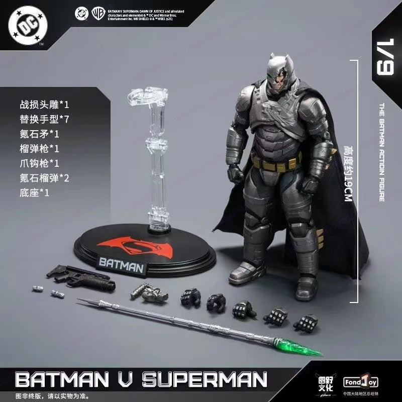 New Original Fondjoy BVS Armored Batman Batalla Damaged Superman Figure Set 1/9 Batman V Superman: Lover of Justice DC
