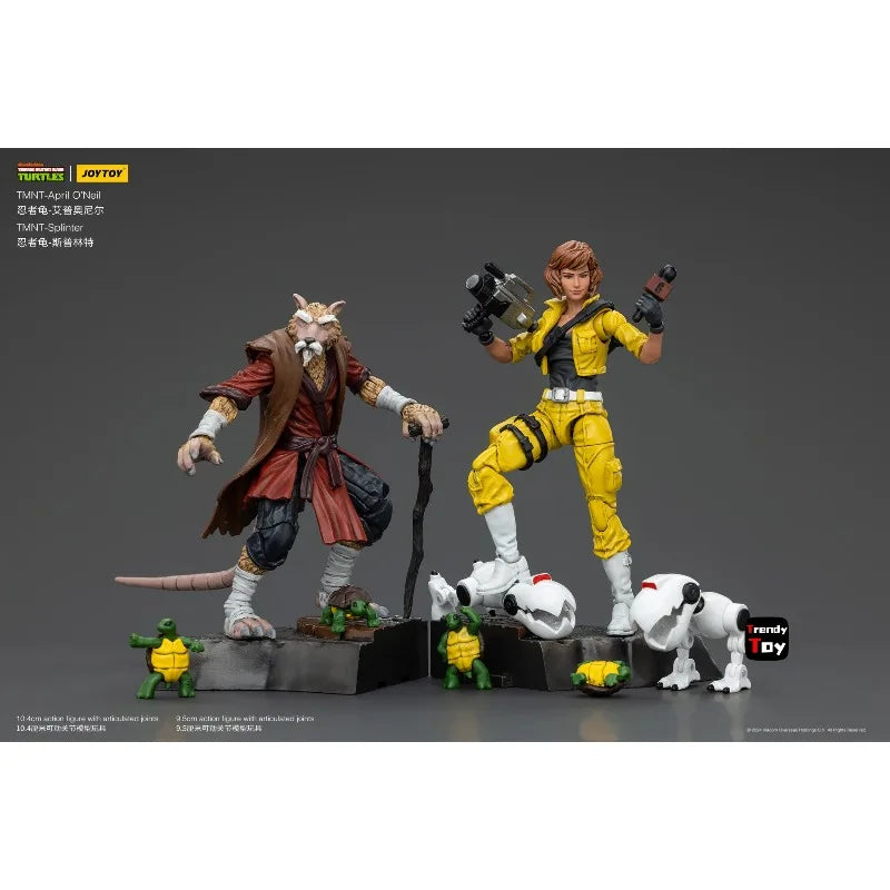 In Stock JOYTOY 1/18 Action Figure TMNT Ninja Turtles Splinter April O'Neil Anime Model Toys Gifts Collection