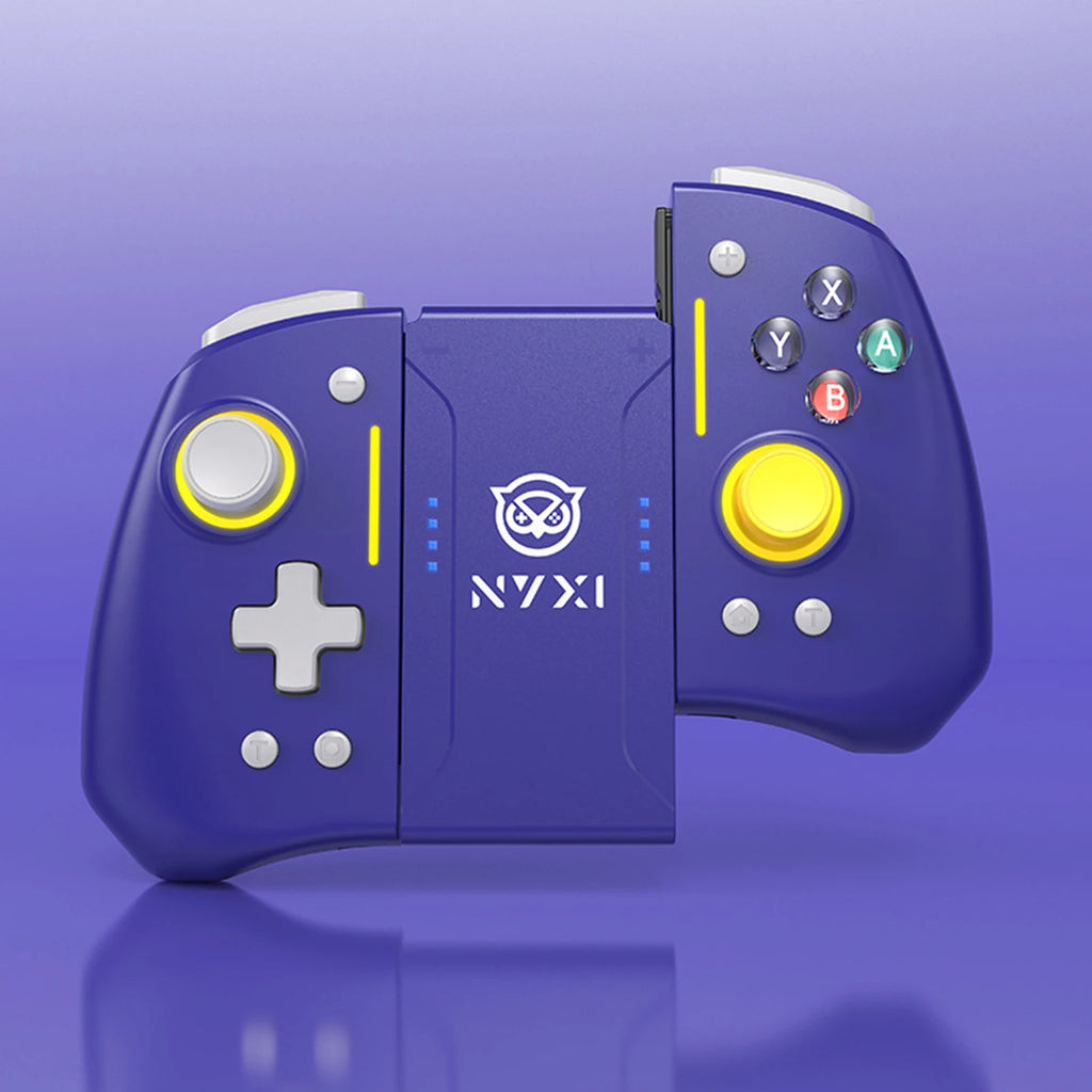 NYXI Hyperion Pro Hall Joystick Wireless Game Controller Purple Gamepad with RGB Lights for Nintendo Switch
