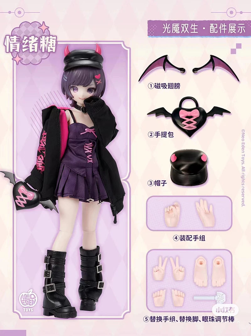 Light Nightmare Twin Series Blind Box Toys Mystery Box 1/6 Movable Mjd Pvc Anime Figure Surprise Gift Desktop Ornaments