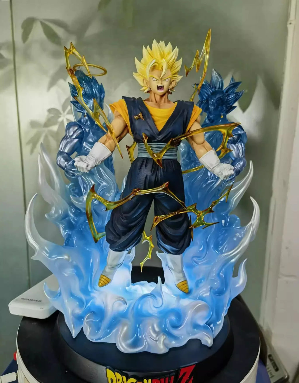 37cm New Original Dragon Ball Anime Figure Vegetto Soul Forging Series Peripheral Resin Model Statue Desktop Ornaments Gift Toys