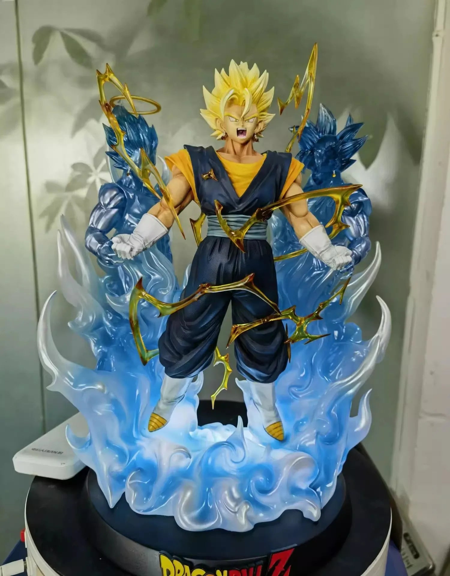 37cm New Original Dragon Ball Anime Figure Vegetto Soul Forging Series Peripheral Resin Model Statue Desktop Ornaments Gift Toys