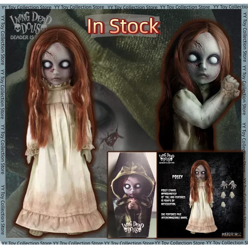 In Stock MEZCO Ant 10-inch Living Dead Doll Returns Series POSEY Percy Deluxe Edition Figure Collectible Gift