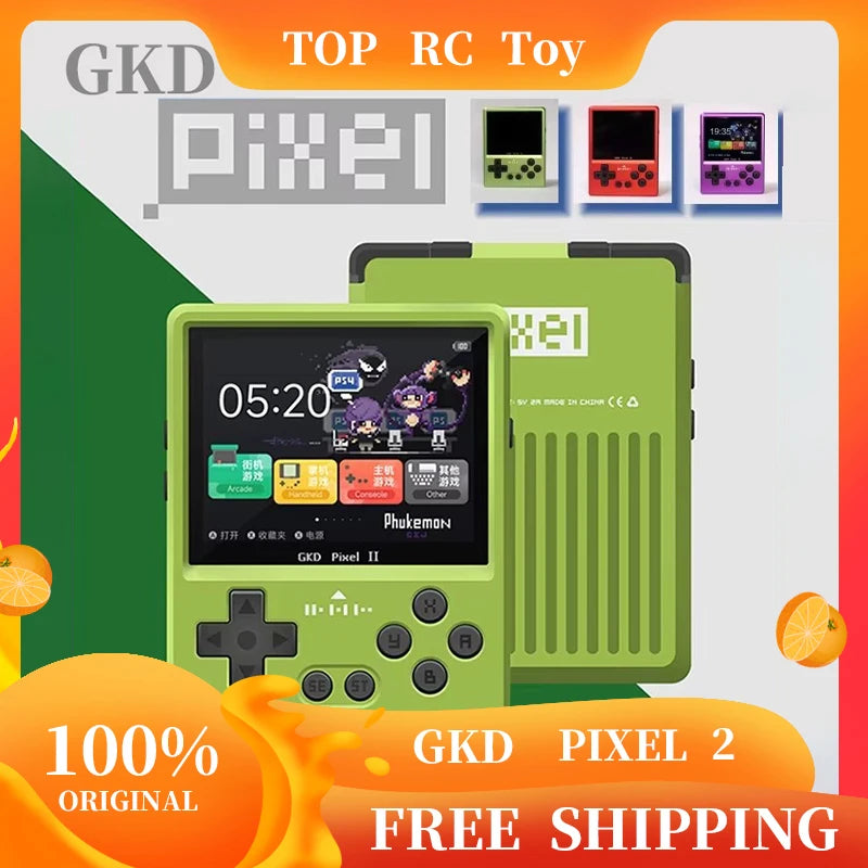 2025 New GKD Pixel2 Handheld Game Console Portable Retro Nostalgia Game Console Arcade Game Full Metal Body Cnc Birthday Gift