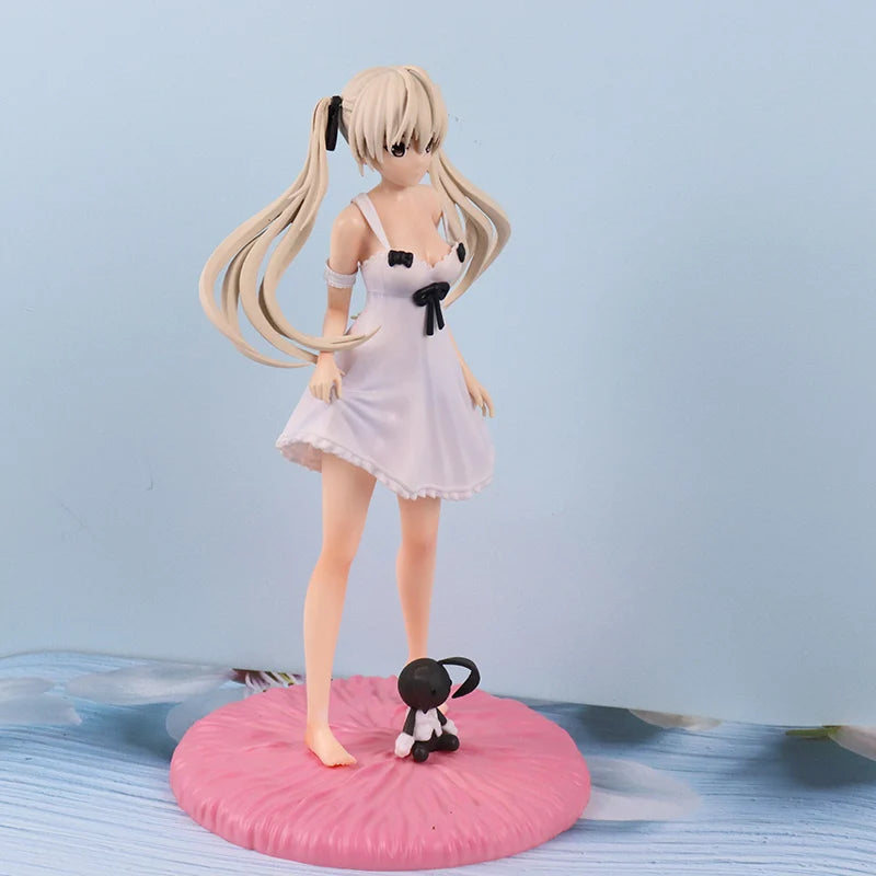 Japan Neue 24 cm Yosuga no Sora Figur PVC Action Anime Puppe Modell Spielzeug süße weiße Hosenträgerrock Figur für Mädchen Geschenk