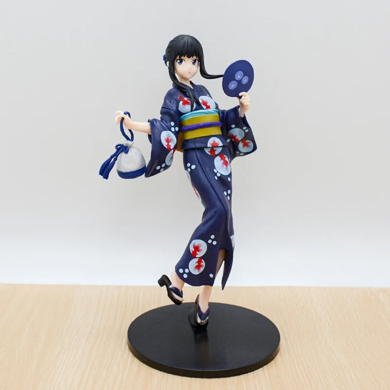20cm Lycoris Recoil Nishikigi Chisato Anime Figure Inoue Takina Yukata de Odekake Action Figure Collectible Model Doll Toys Gift