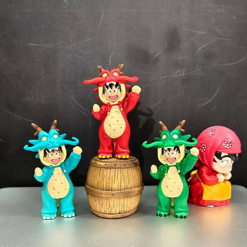 10cm Dragon Ball Z Goku Anime Figures Kid Goku Cos Shenron Action Figurine PVC Statue Toy Doll Desk Collection Decor Model Gift
