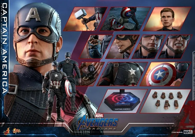 In Stock Original Hot Toys  Endgame Captain America Steve Rogers 1/6 Anime Action Figure Collection Model Toys