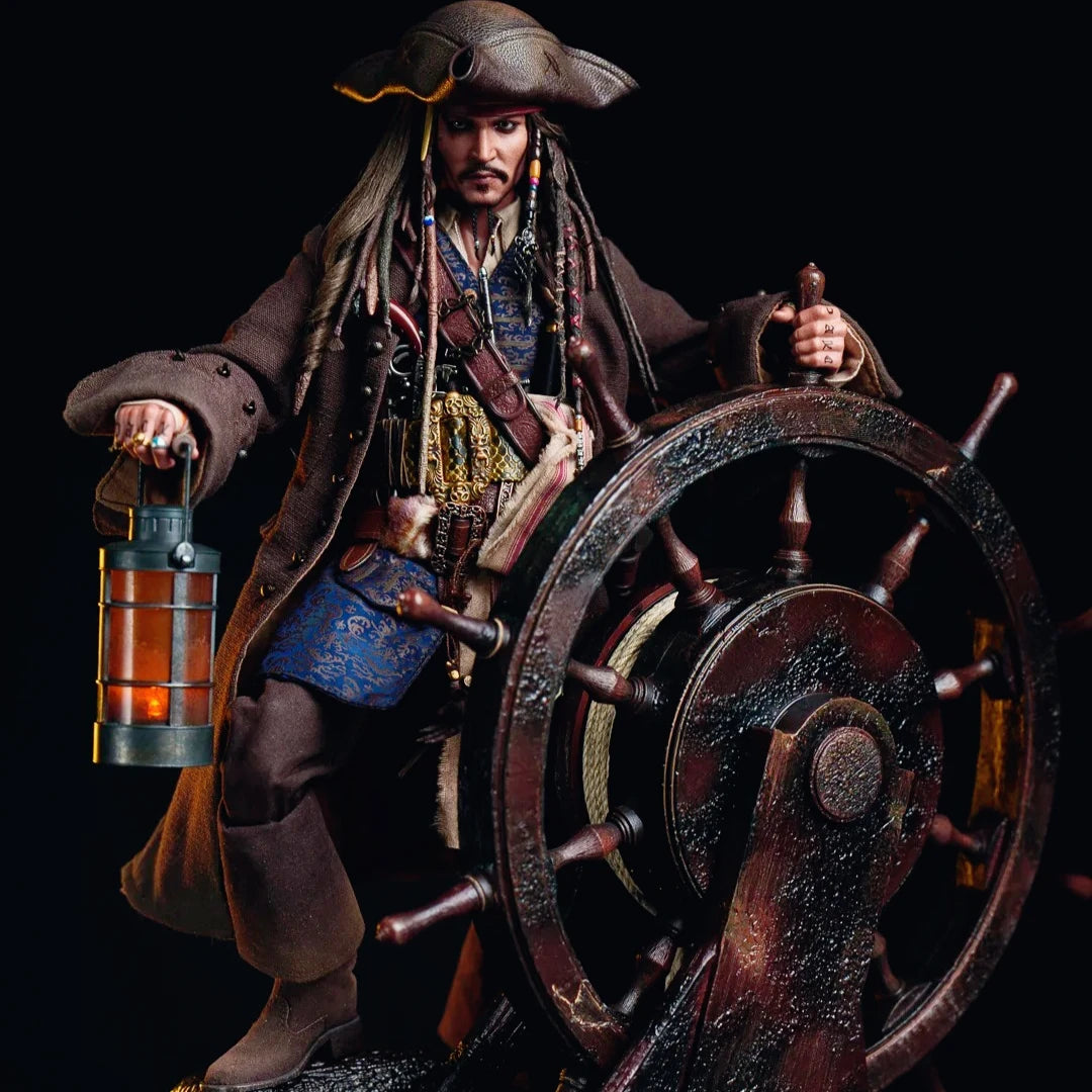 HOTTOYS HT 1/6 Pirates of The Caribbean Jack Sparrow DX37/DX38/DX39AE Hair Transplant Version Action Figure Collection Model Toy