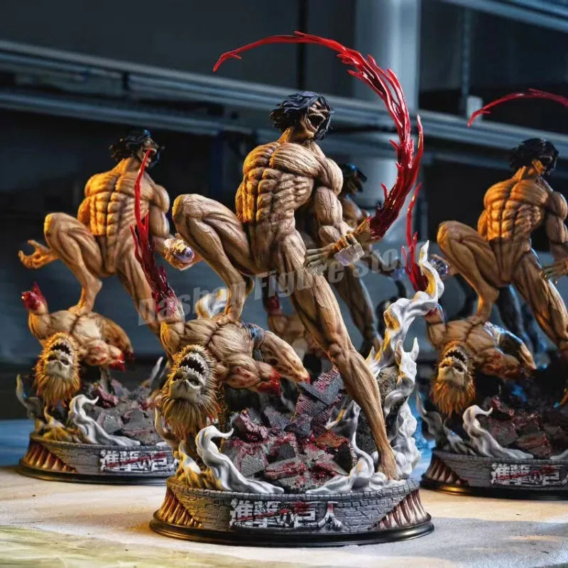 Anime Attack on Titan Actionfigur Eren Jaeger Statue PVC Sammlermodell Shingeki no kyojin Kampfform Eren Figur Spielzeug