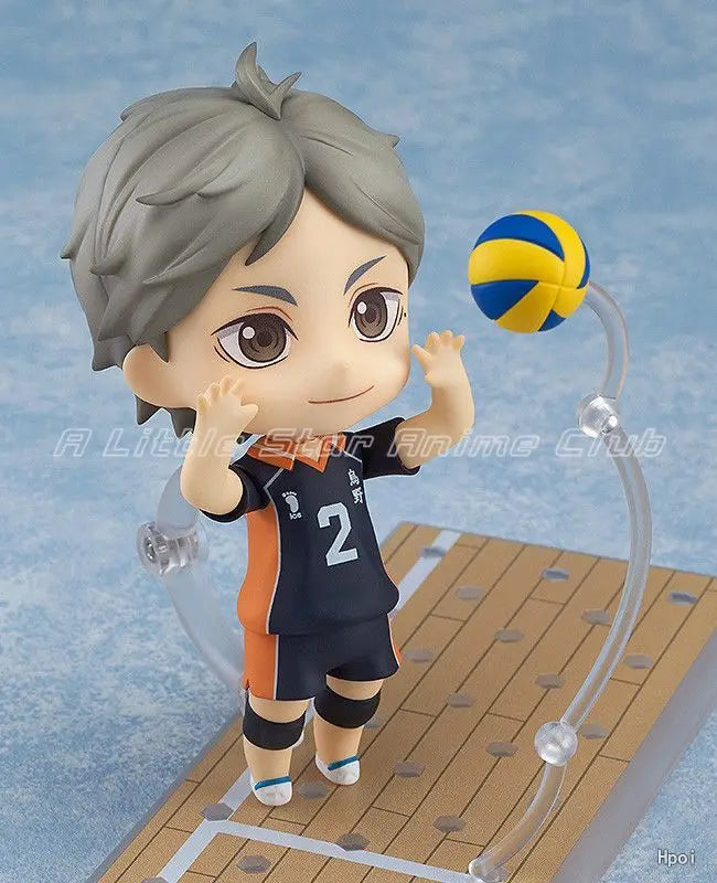 In Stock Original GSC Q Version Humanoid 665 Volleyball Boy Season 3 Koshi Sugawara Anime Figure Model Collection Gift