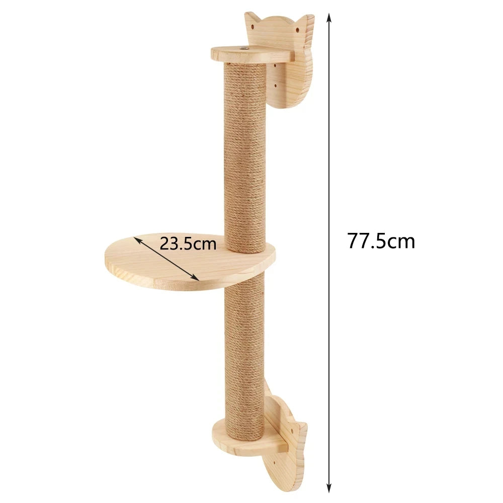 Cat Climbing Shelves Wall Mounted Scratching Post For Cat Grindjing Claws Pet Ladder or Bridge Cat Scraper Furniture Cat Tree