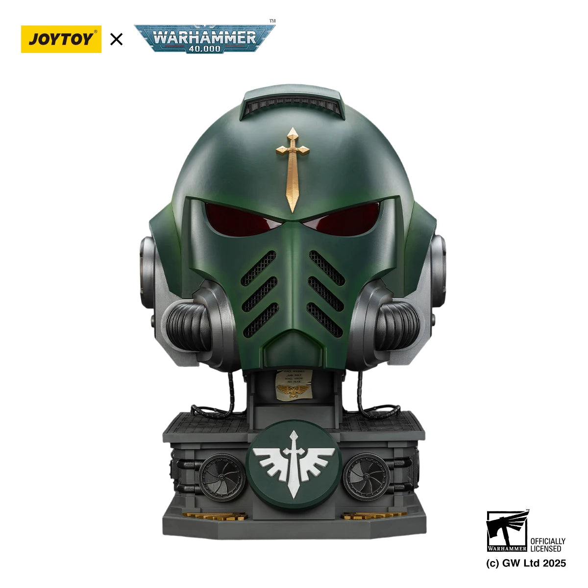 JOYTOY Warhammer 40K Dark Angels MkX Helmet Display Stand Set Action Figure  Wear Toys Titus Model Ultramarines Collection