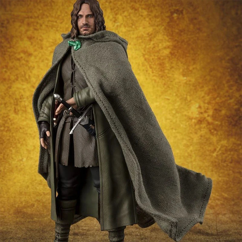 Bandai  Original box SHF THE LORD OF THE RINGS Aragorn Figure Finished Model kit  Anime full Action Toy Gift for kids In shock