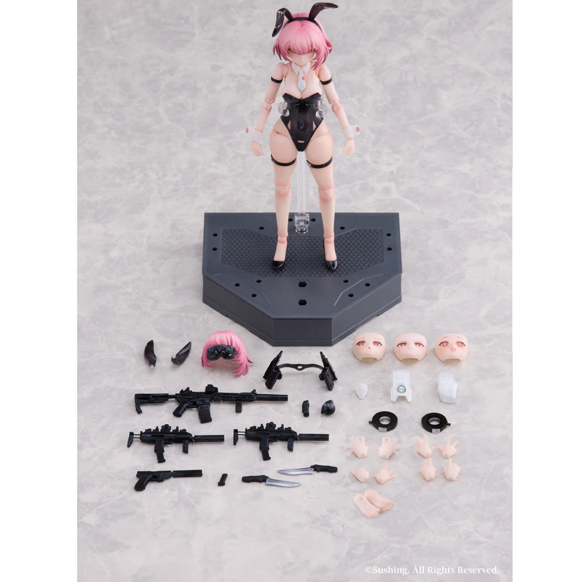 HIPLAY Sushing Rabbit Bunny Rapid Squad Force: Assault Trooper - BELKA 1/12 Scale Anime Action Figure