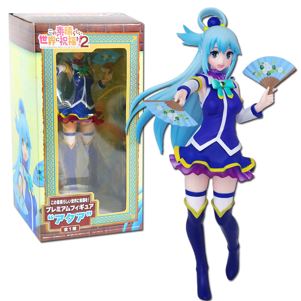 Anime Kono Subarashii Sekai ni Shukufuku o! Aqua Action Figure PVC Sammlung Modell Puppe Hobby Spielzeug Desktop Decrations 20cm
