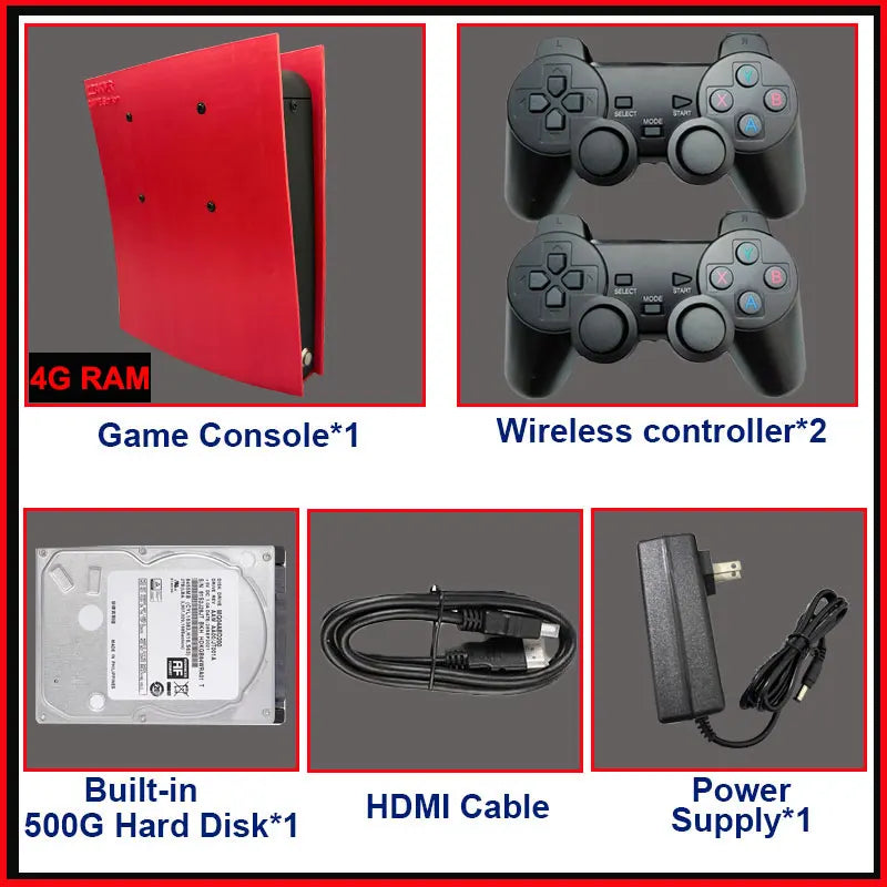 Game Console X2 70000+Classic Games 1T HDD Windows and Batocera 4K HD Output For WII PSP PS2 XBOX SATURN Wireless Controller