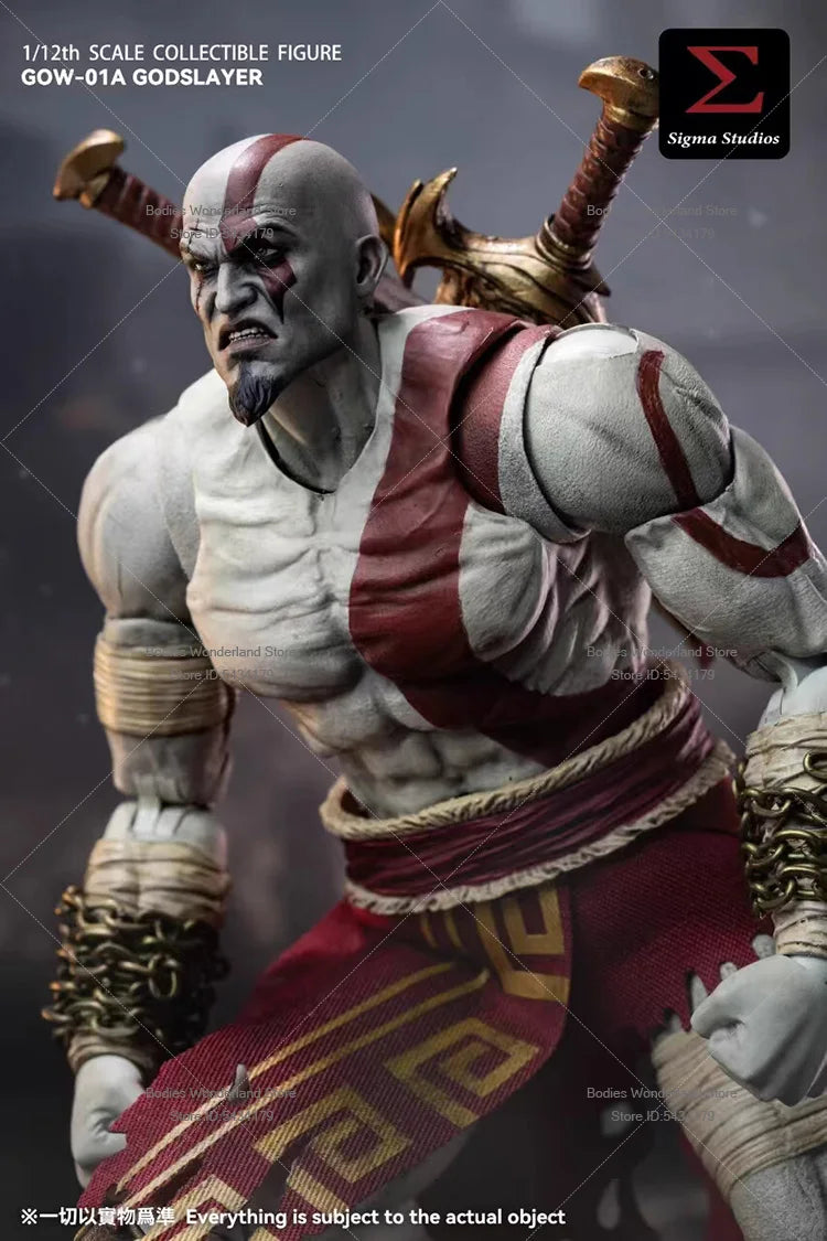 SIGMA STUDIOS GOW-01A 1/12 Scale Spartan White Sharpshooter Kratos GODSLAYER Male Soldier 6inch Action Figure Doll Collection