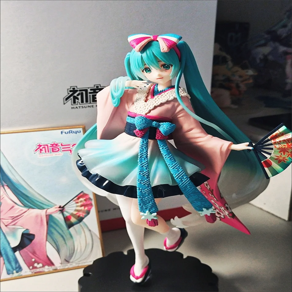 25cm New Hatsune Miku Desktop Cute Action Figure  Tokyo Series Kimono Anime Figurine Kawaii Girl Model Toy Gift