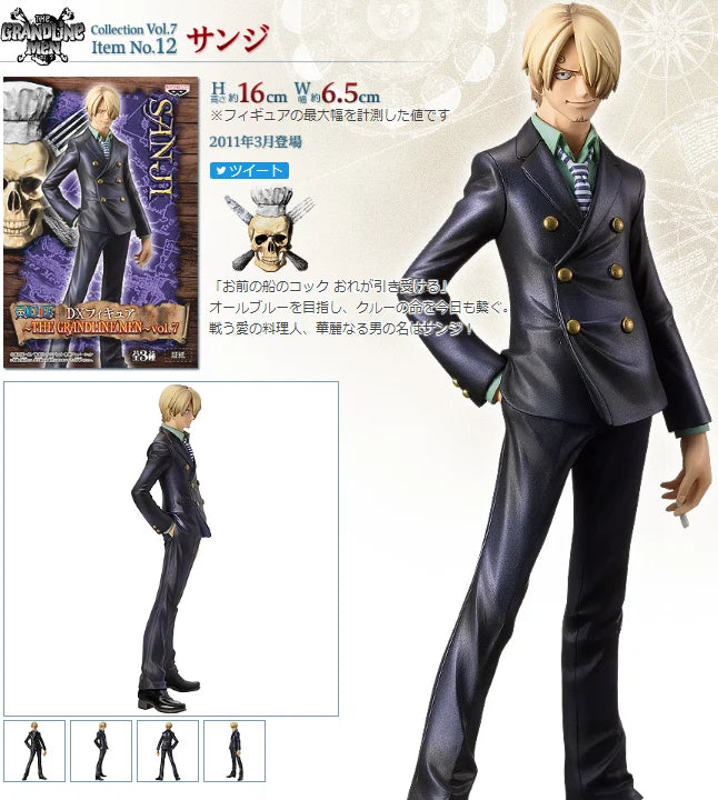 Banpresto One Piece Genuine Dxf Great Route Luffy Sauron Sanji Group Jingpin Figure Birthday Gift