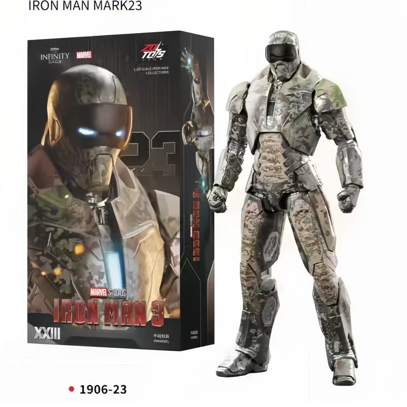 ZD Toys 1:10 Scale Iron Man MK23 Action Figure Set - Highly Detailed Collectible Model, Perfect Gift for Superhero Fans