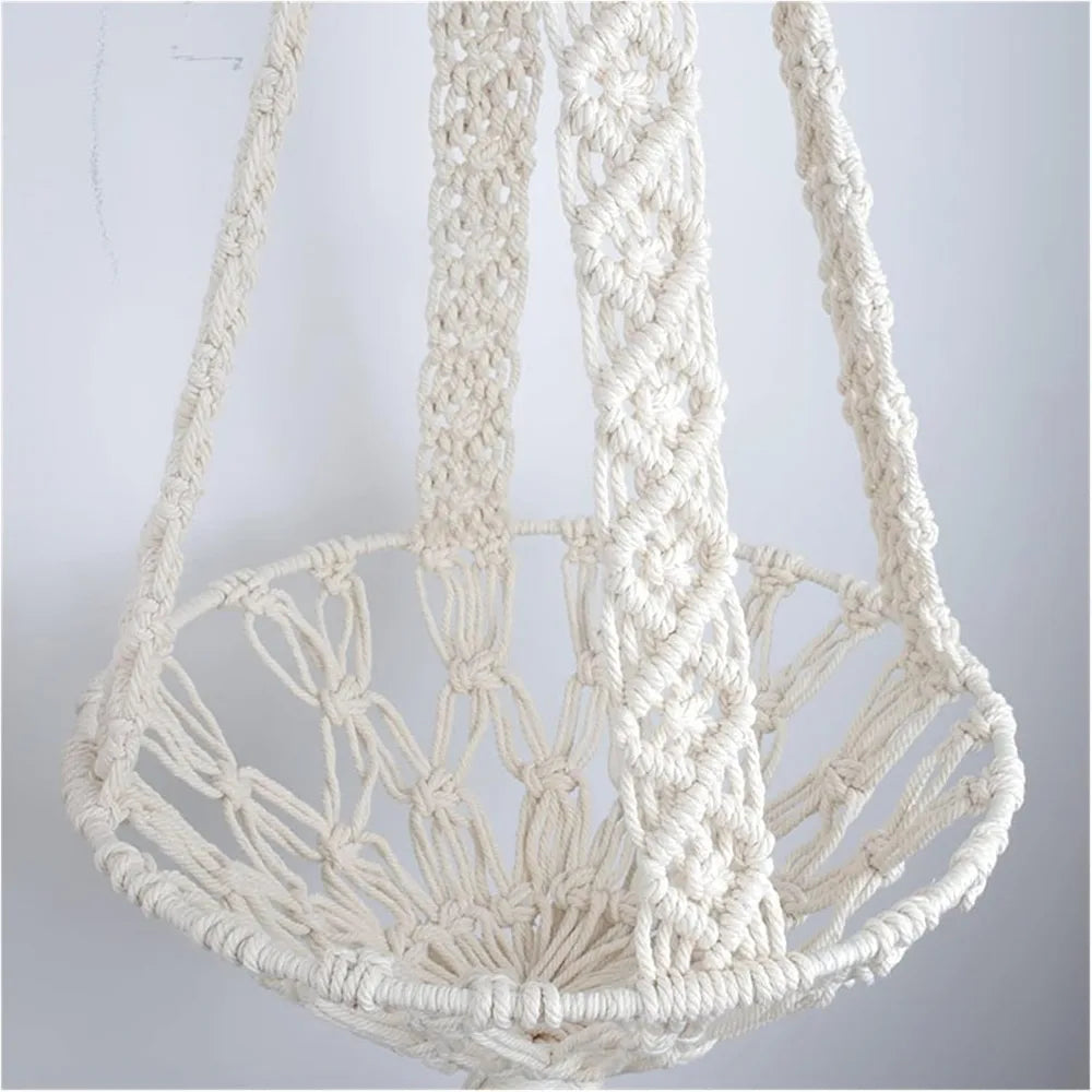 Katzenschaukelbett mit Aluminium-Stahl-Rahmen, gepolstertem Sitz und Eierstuhl aus HDPE-Rattan-Geflecht, hängendes Haustierbett für den Innenbereich