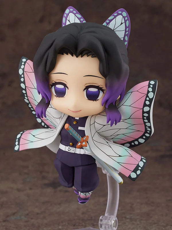 Superniedliche Demon Slayer Kochō Shinobu Insekten-Säule Q Version Nendoroid Figur mit beweglichem Gesicht - austauschbare Figur in Box, Anime-Modellspielzeug